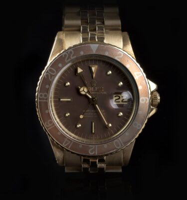 Foto af Rolex GMT 1675 18k Gold Nipple Dial Faded Bezel