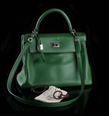 Photo of Hermès Kelly Bag Green Togo Leather