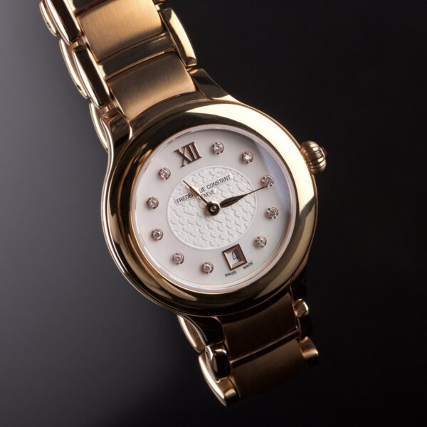 Photo of rose gold plated ladies watch by Frederique Constant