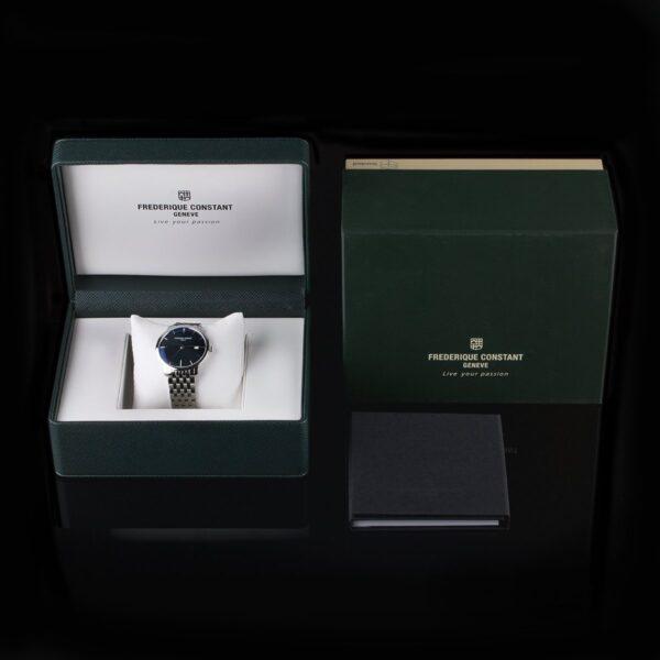 Photo of Frederique Constant steel watch with dark blue dial