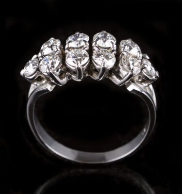 Photo of double row diamond ring
