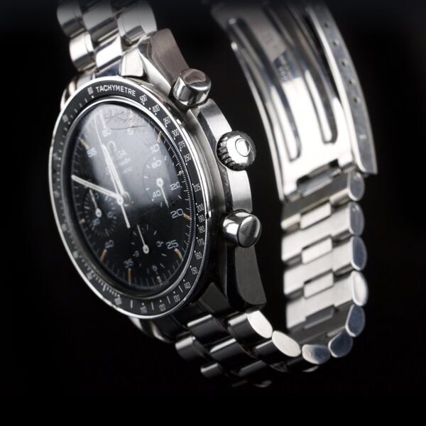 Photo of Mens watch Omega Speedmaster Automatic Reduced steel black dial