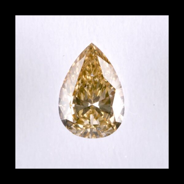 Photo of diamond pear fancy light orangy brown