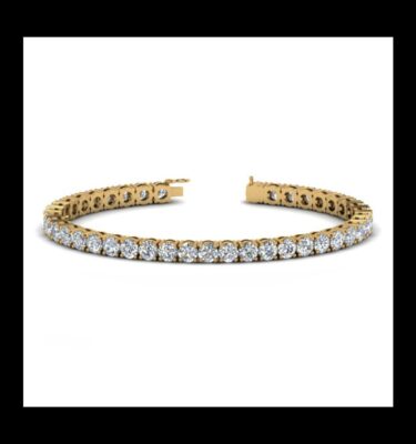 Photo of Diamond Tennis bracelet 10ct yellow gold