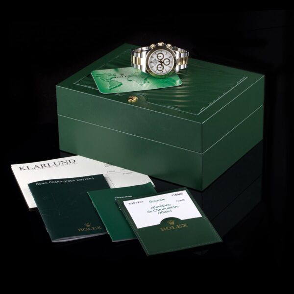 Photo of watch Rolex Daytona ref 116523 gold steel white dial