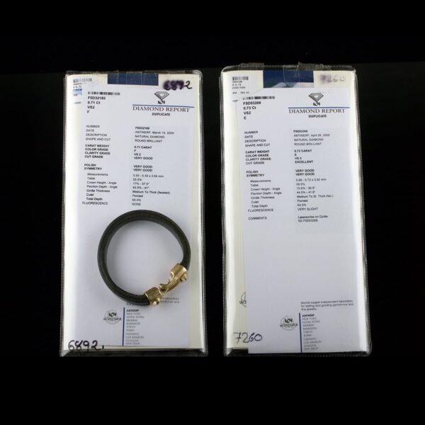 Photo of Ohana unisex leather and diamond bracelet