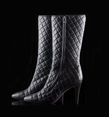 Photo of Chanel black quilted boots